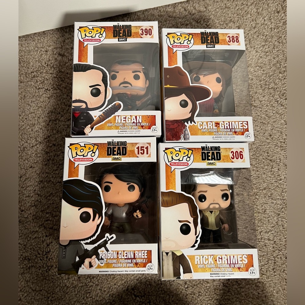 Walking Dead Funko Pop! Set of Four